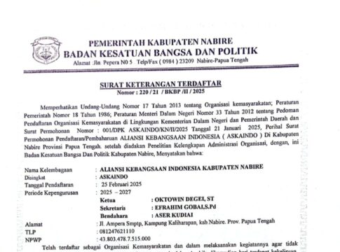 DPK ASKAINDO KABUPATEN NABIRE SIAP BERAKSI